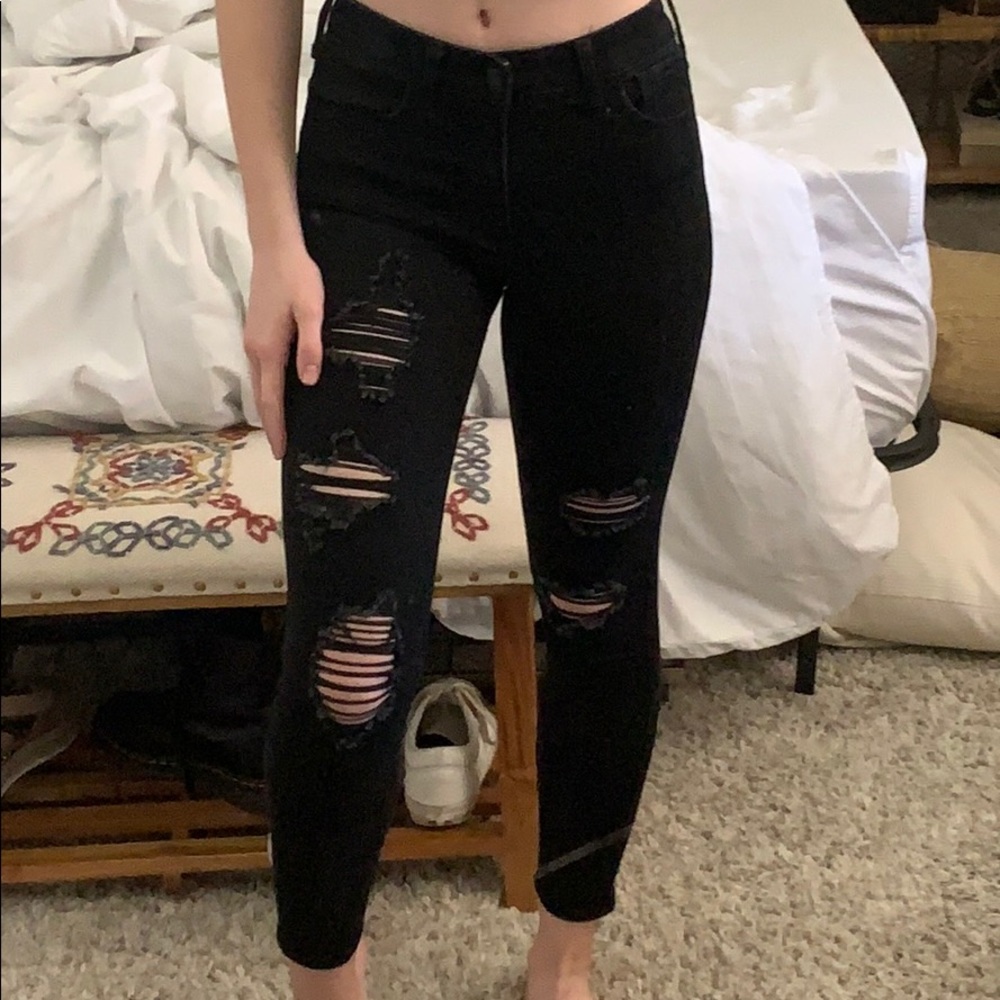 Black High rise super skinny jeans